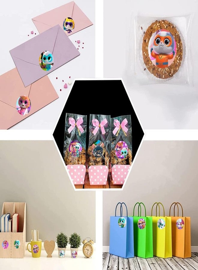 BNFUO 120pcs Super Cats Stickers for Kids Birthday Party Supplies for Super Cats Birthday Decorations -10 Sheets - Image 5